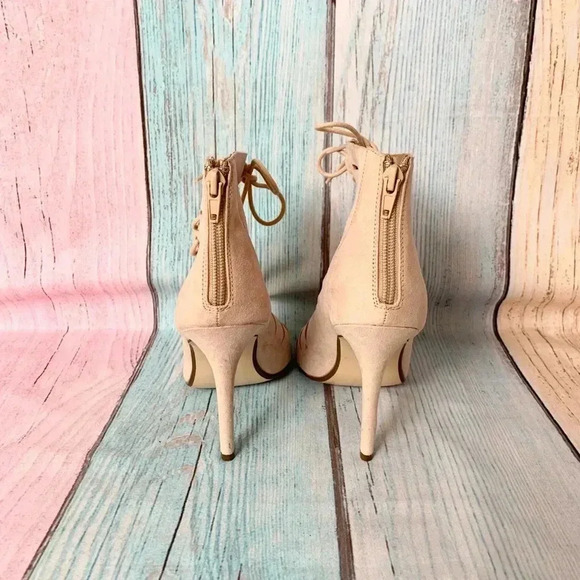 Pink forever21 cut out lace up heels - Picture 9 of 13